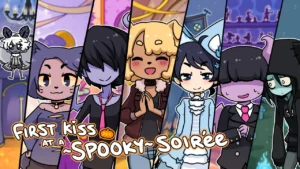 First Kiss at a Spooky Soiree 3