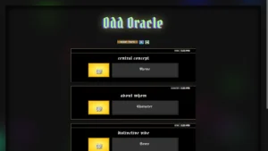 Odd Oracle ✦ A Twine Template 3