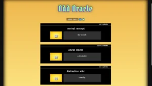 Odd Oracle ✦ A Twine Template 1